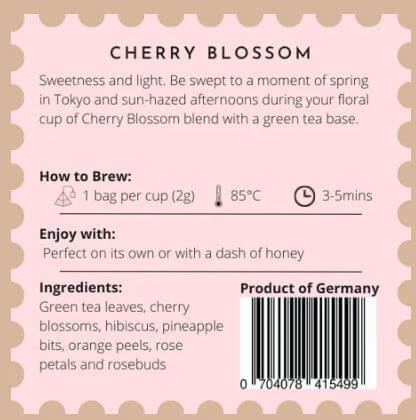 Cherry Blossom - Tea Bags - Premium from Feel Great Tea Co. - Just 1099! Shop now at Feel Great Tea Co.