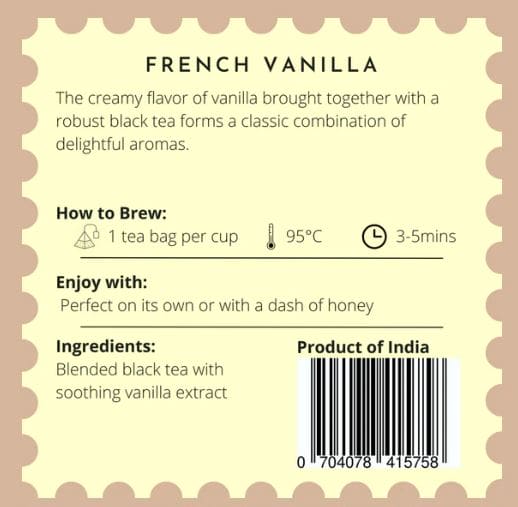 French Vanilla - Tea Bags - Premium from Feel Great Tea Co. - Just 1199! Shop now at Feel Great Tea Co.